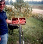 Dad with Peaches